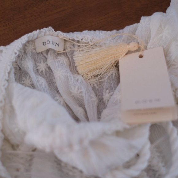 New Doen London Tansy Maxi Dress in Salt / White - Picture 15 of 15